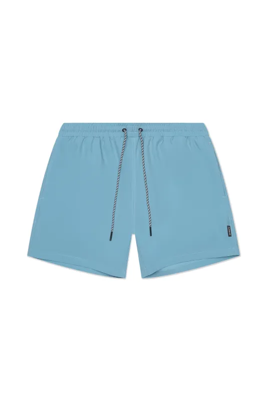 Tulum Volley Swim Trunk Sky Blue sold by Playaluxe