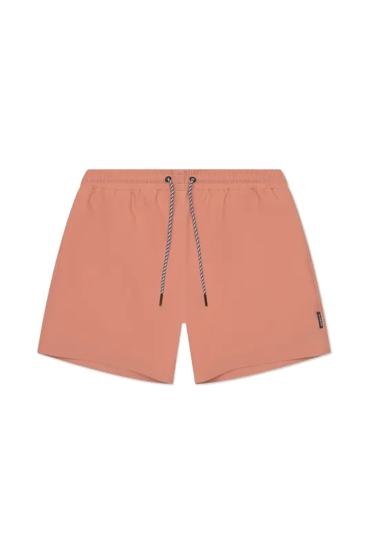 Tulum Volley Swim Trunk Peach sold by Playaluxe