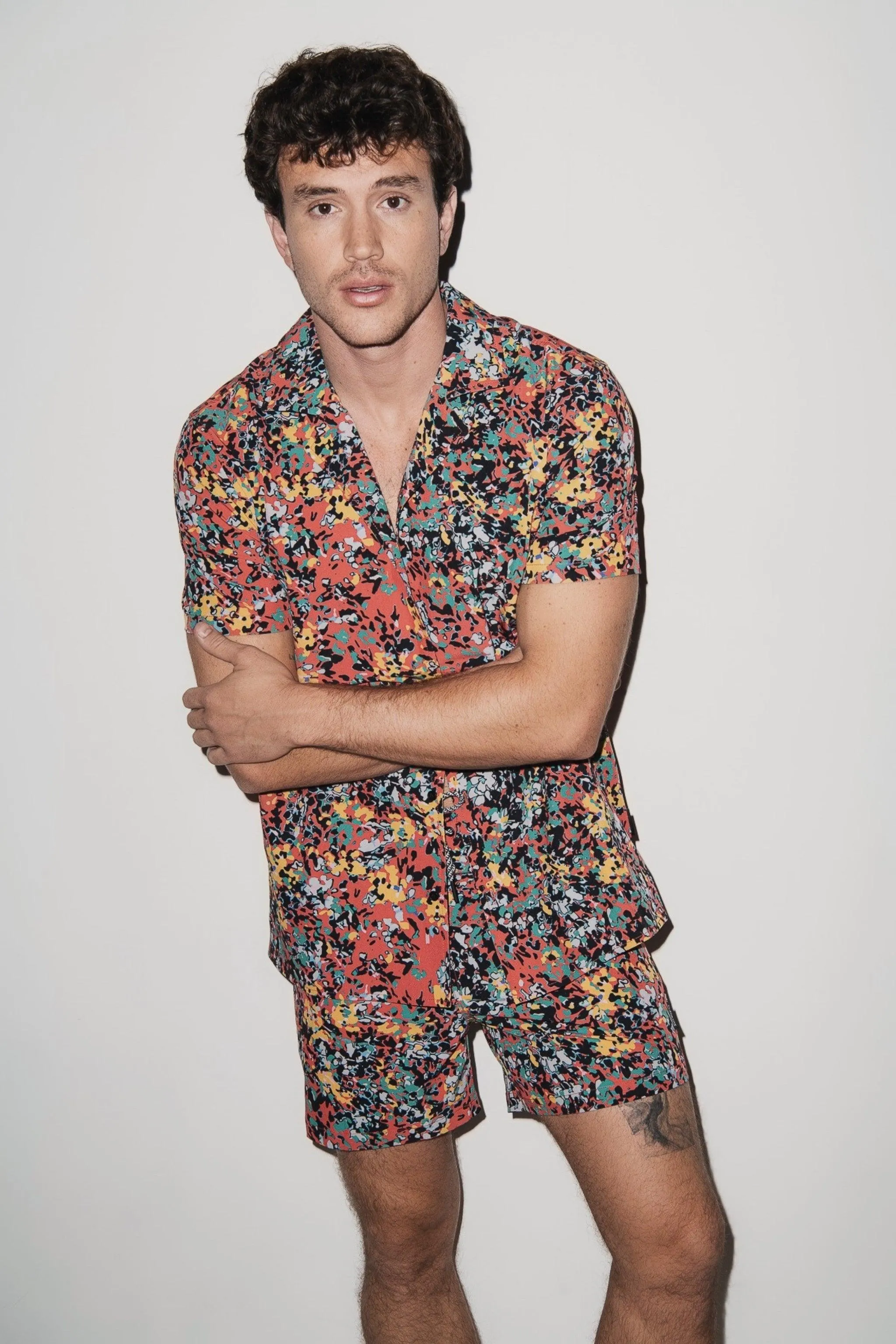 Saint Tropez Cabana Shirt Pink Confetti Floral sold by Playaluxe product image thumbnail 4