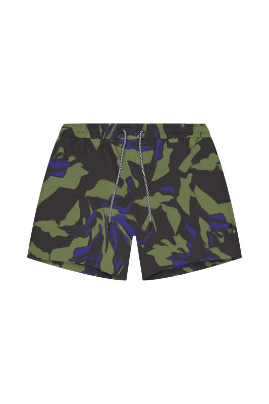 Tulum Volley Swim Trunk Green Botanical sold by Playaluxe