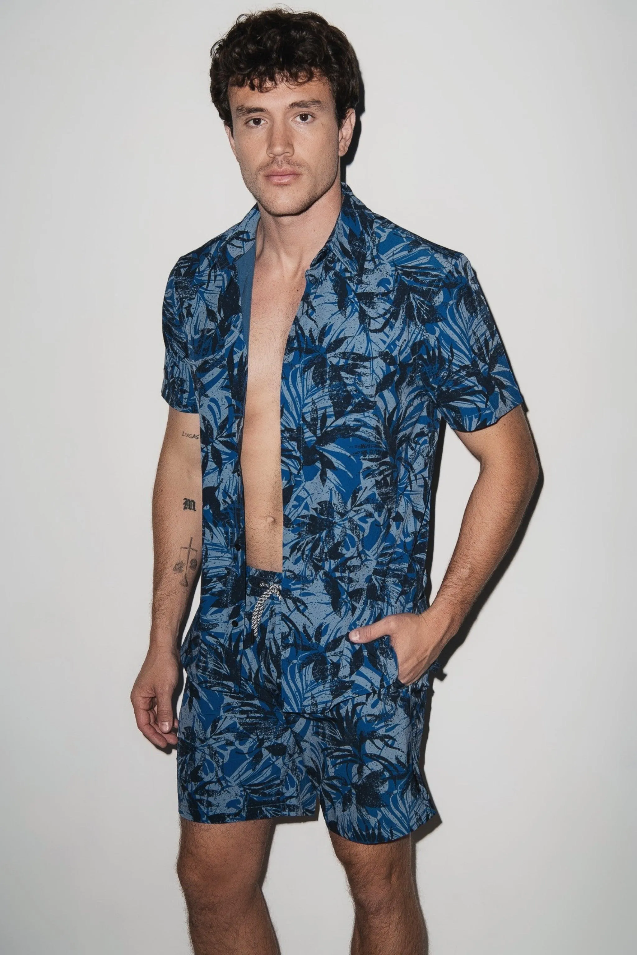 Todos Santos Classic Shirt Denim Palm sold by Playaluxe product image thumbnail 2