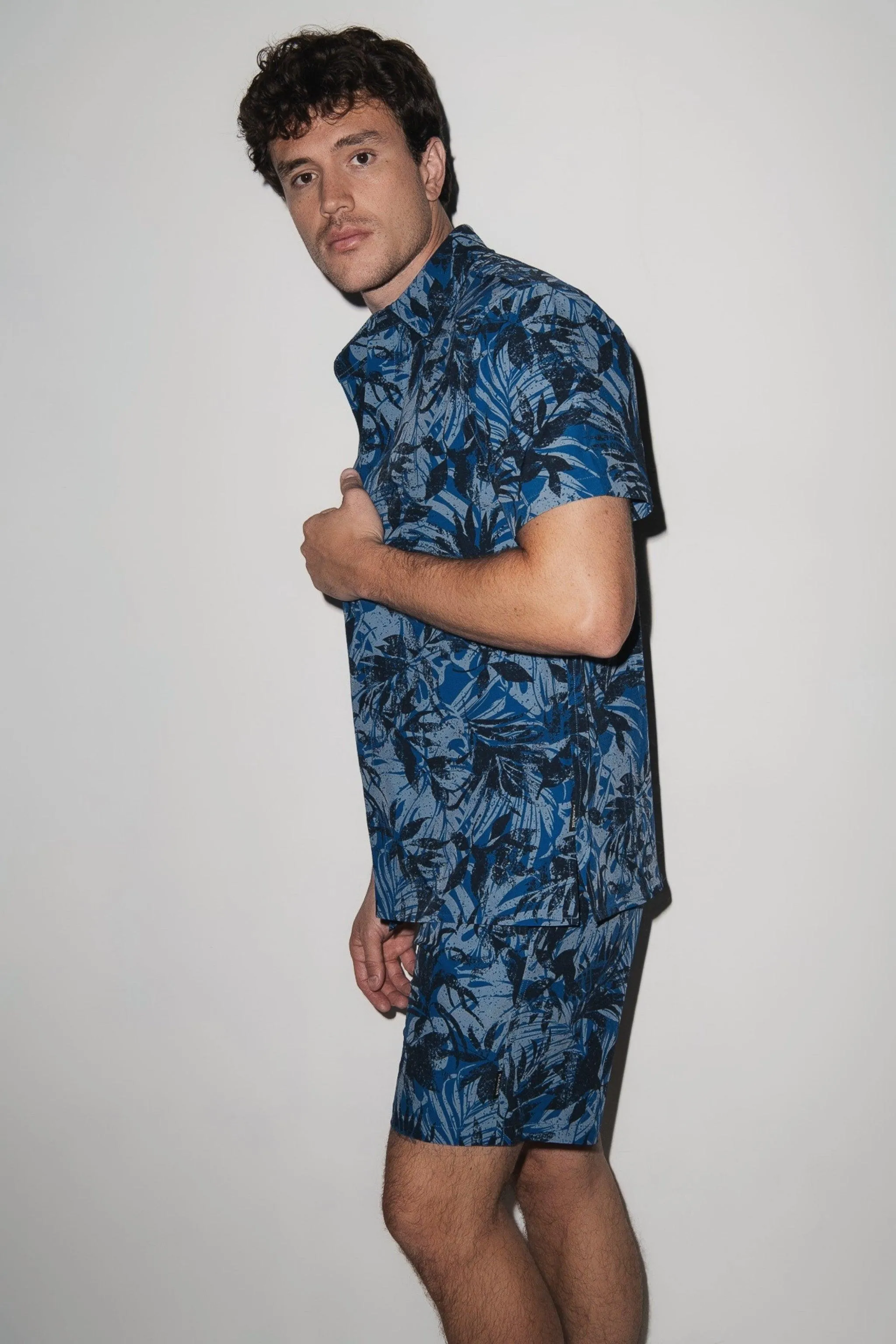 Todos Santos Classic Shirt Denim Palm sold by Playaluxe product image thumbnail 3