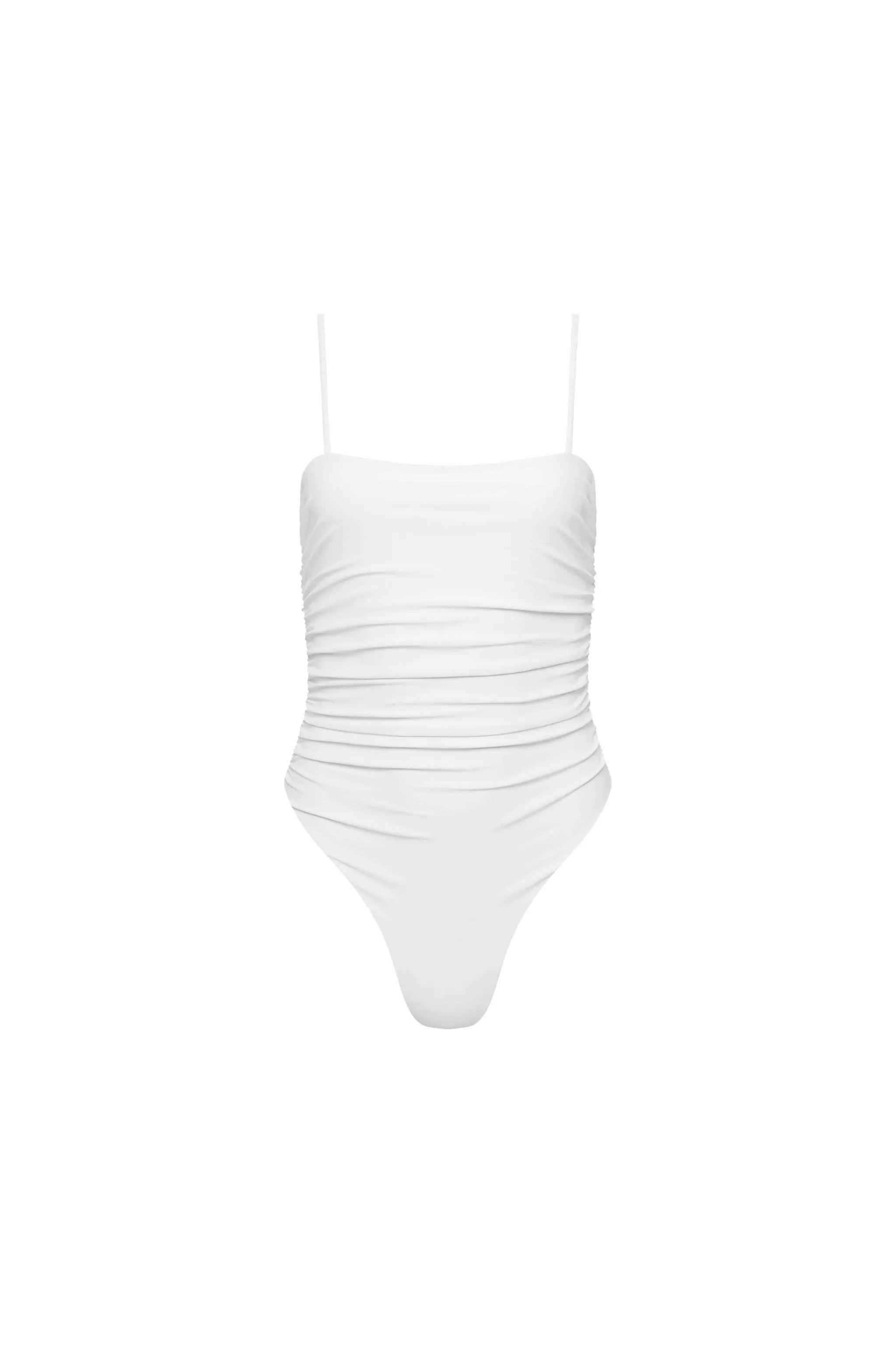 Seychelles Ruched One Piece White sold by Playaluxe