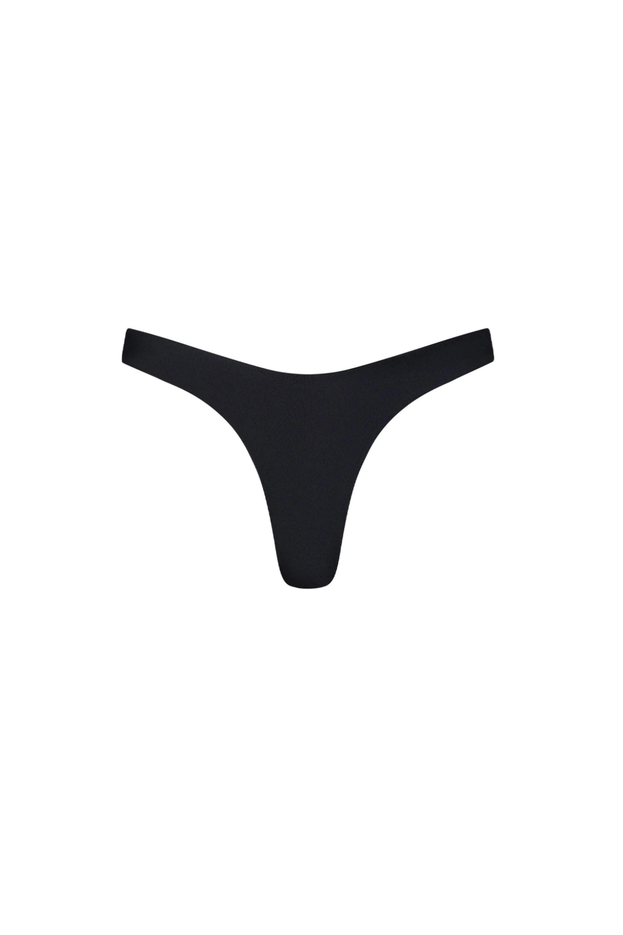 Santorini Seamless Cheeky Bikini Bottom – Black sold by Playaluxe