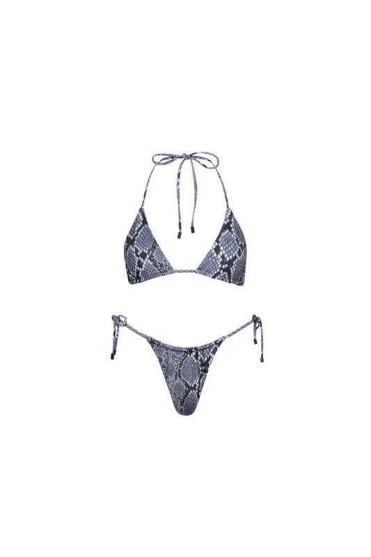Waikiki Triangle String Bikini Set Snake sold by Playaluxe