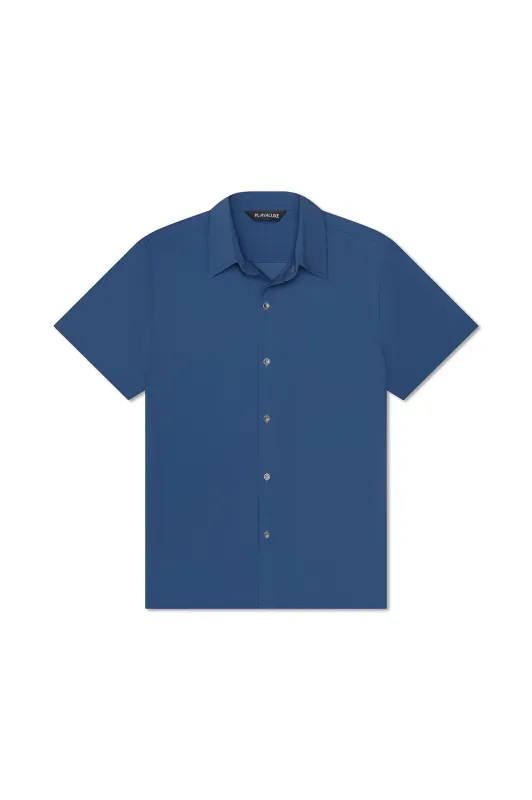 Todos Santos Classic Shirt Petrol Blue sold by Playaluxe