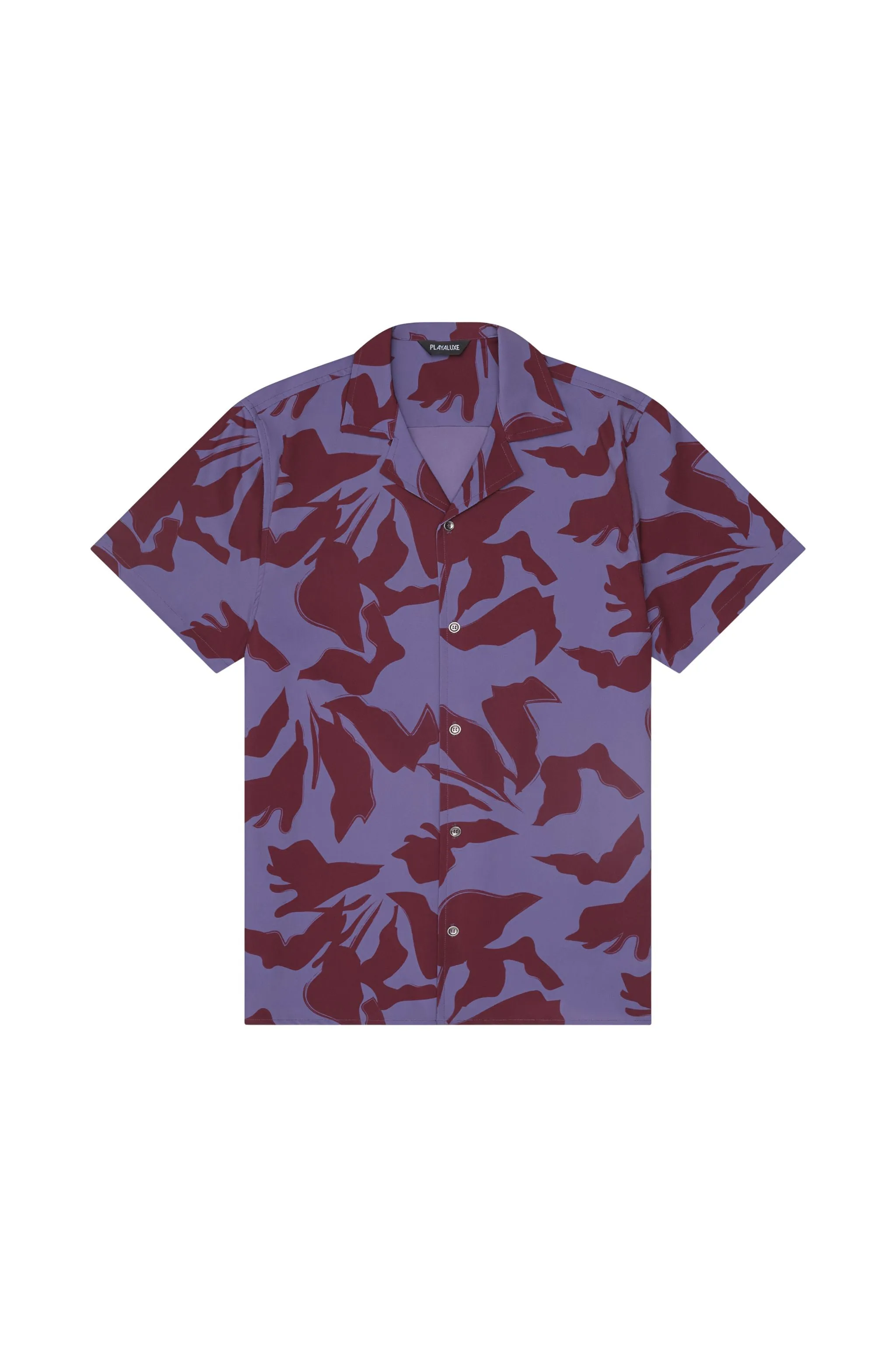 Saint Tropez Cabana Shirt Burgundy Lilac sold by Playaluxe