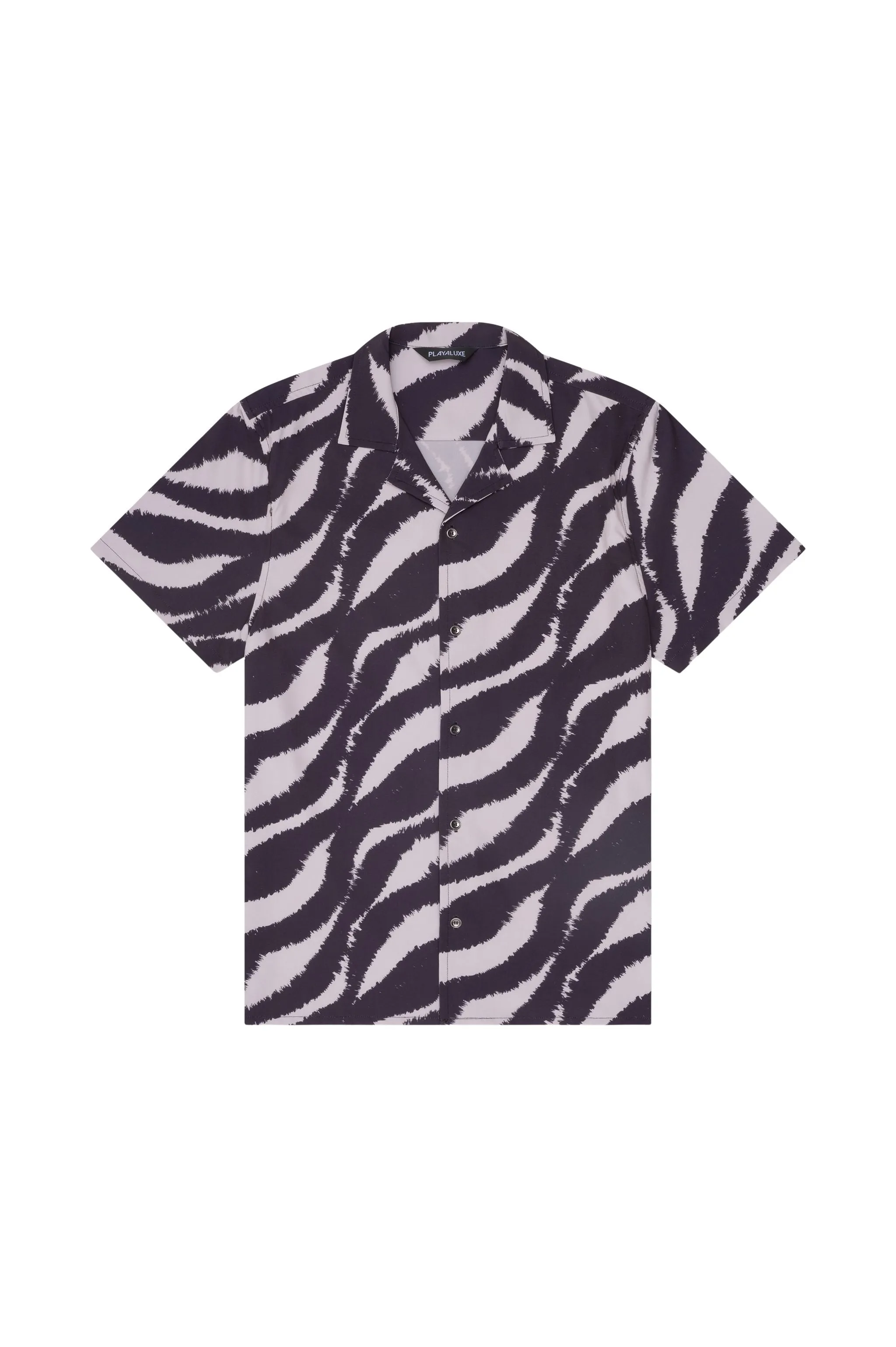Saint Tropez Cabana Shirt Black Wave sold by Playaluxe