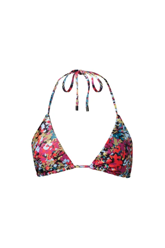 Waikiki Triangle Bikini Top Red Confetti made by Playaluxe