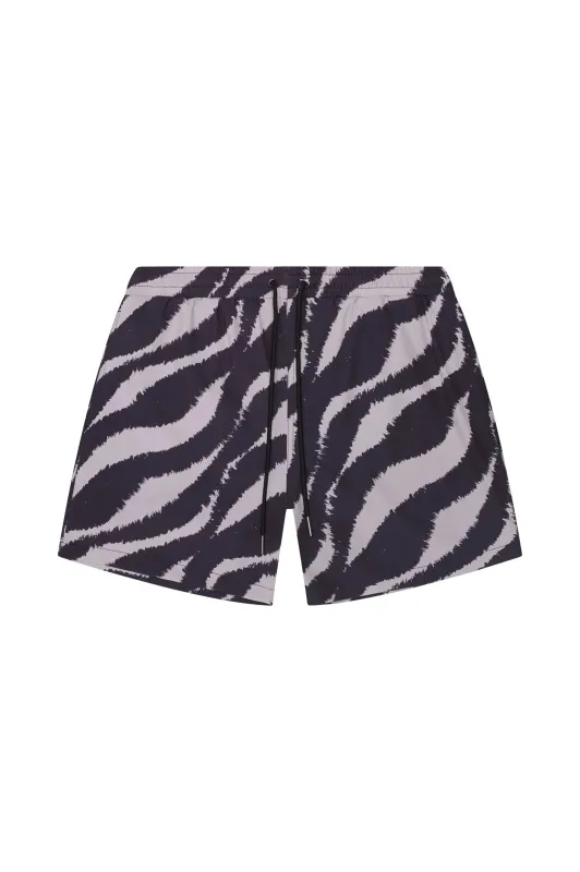 Tulum 5-Inch Swim Trunk Black Wave made by Playaluxe