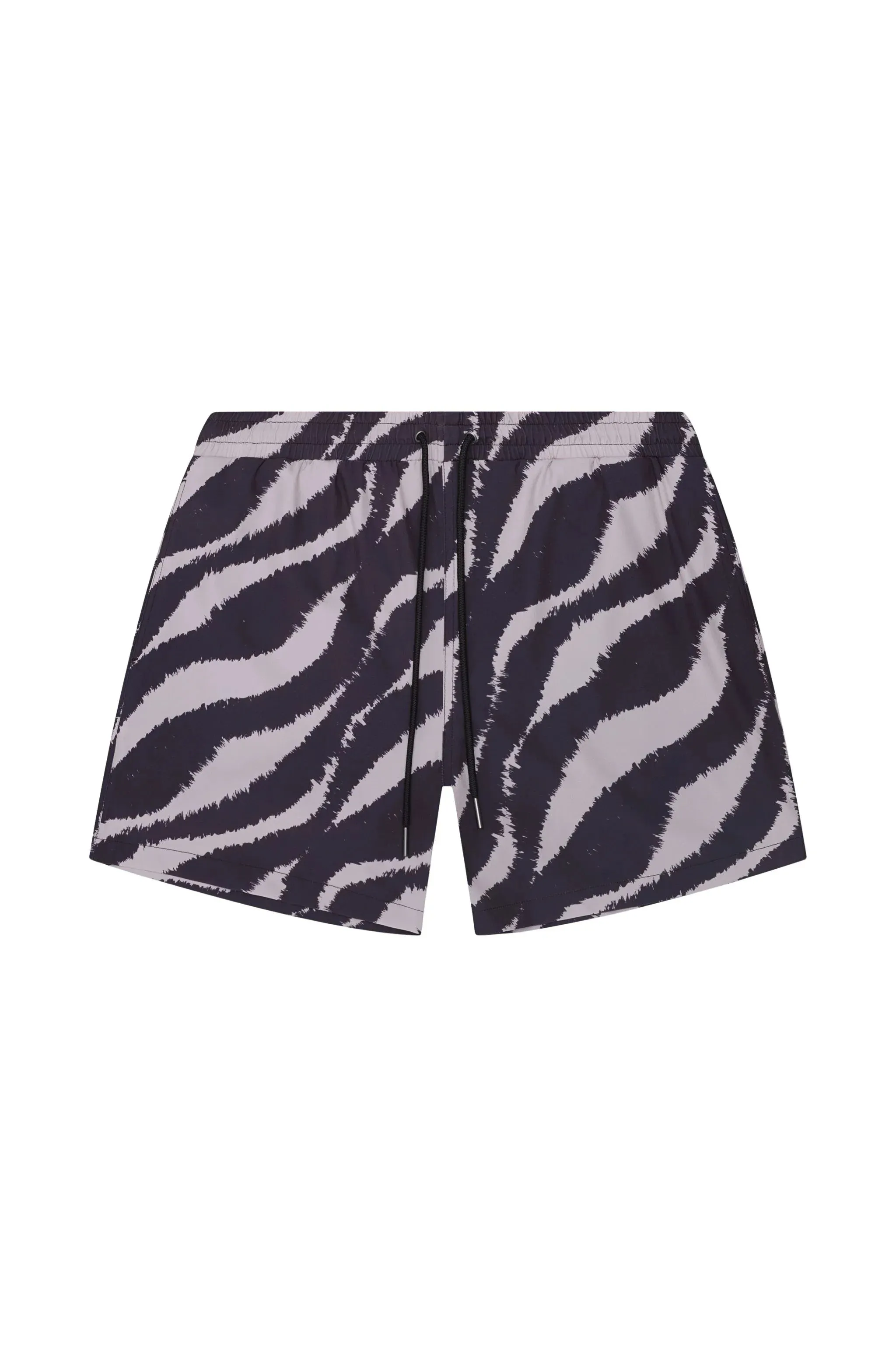 Tulum 5-Inch Swim Trunk Black Wave sold by Playaluxe