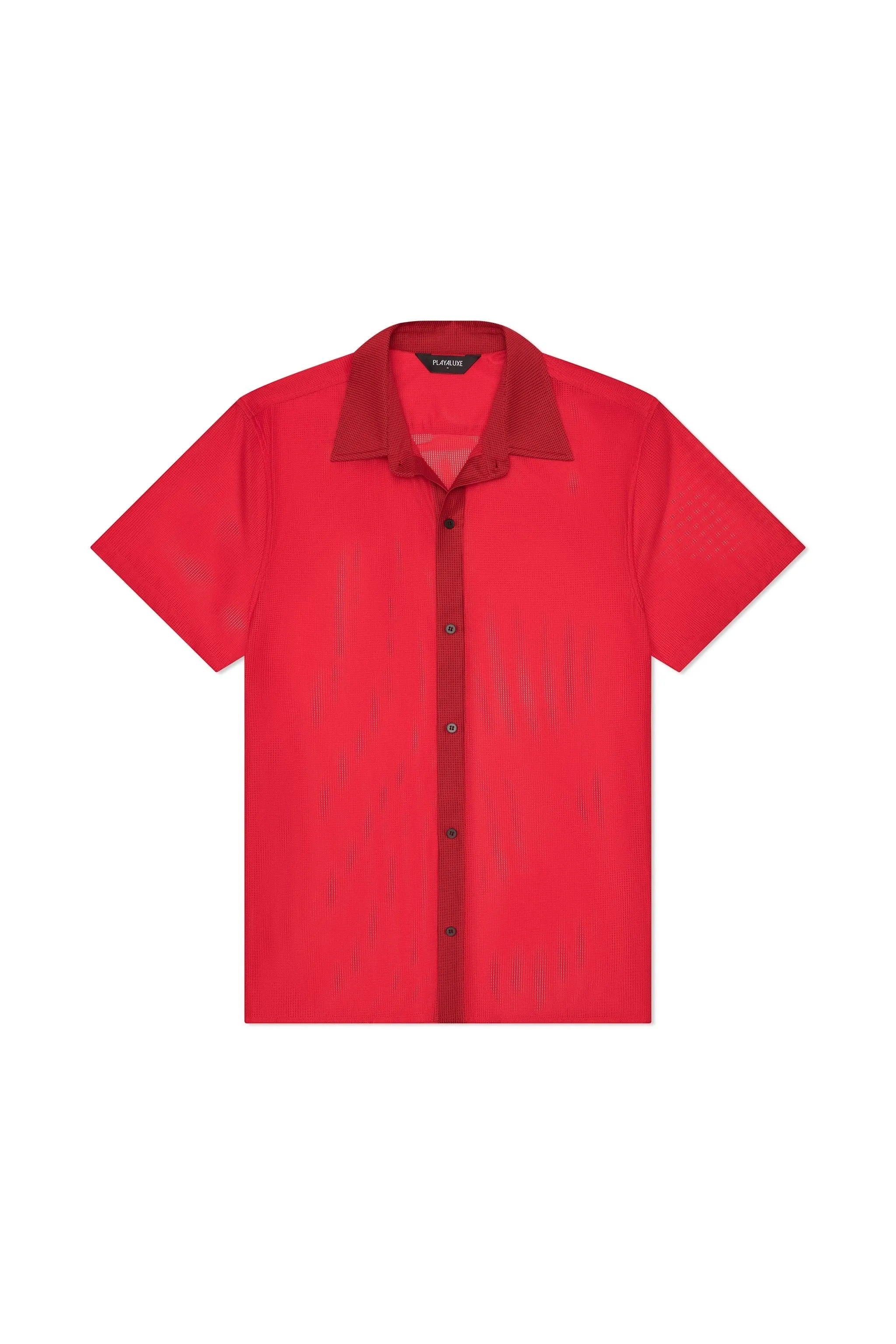 Mallorca Mesh Shirt – Red sold by Playaluxe
