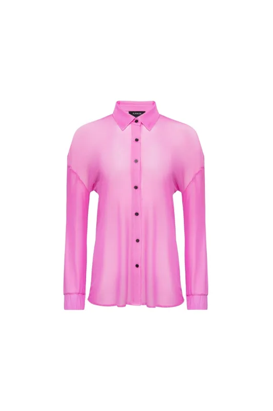 Mykonos Mesh Shirt – Pink made by Playaluxe