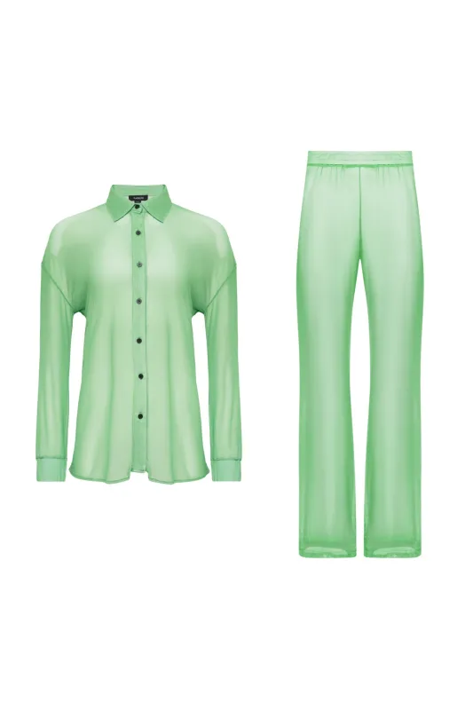Mykonos Mesh Cover-Up Set – Green made by Playaluxe