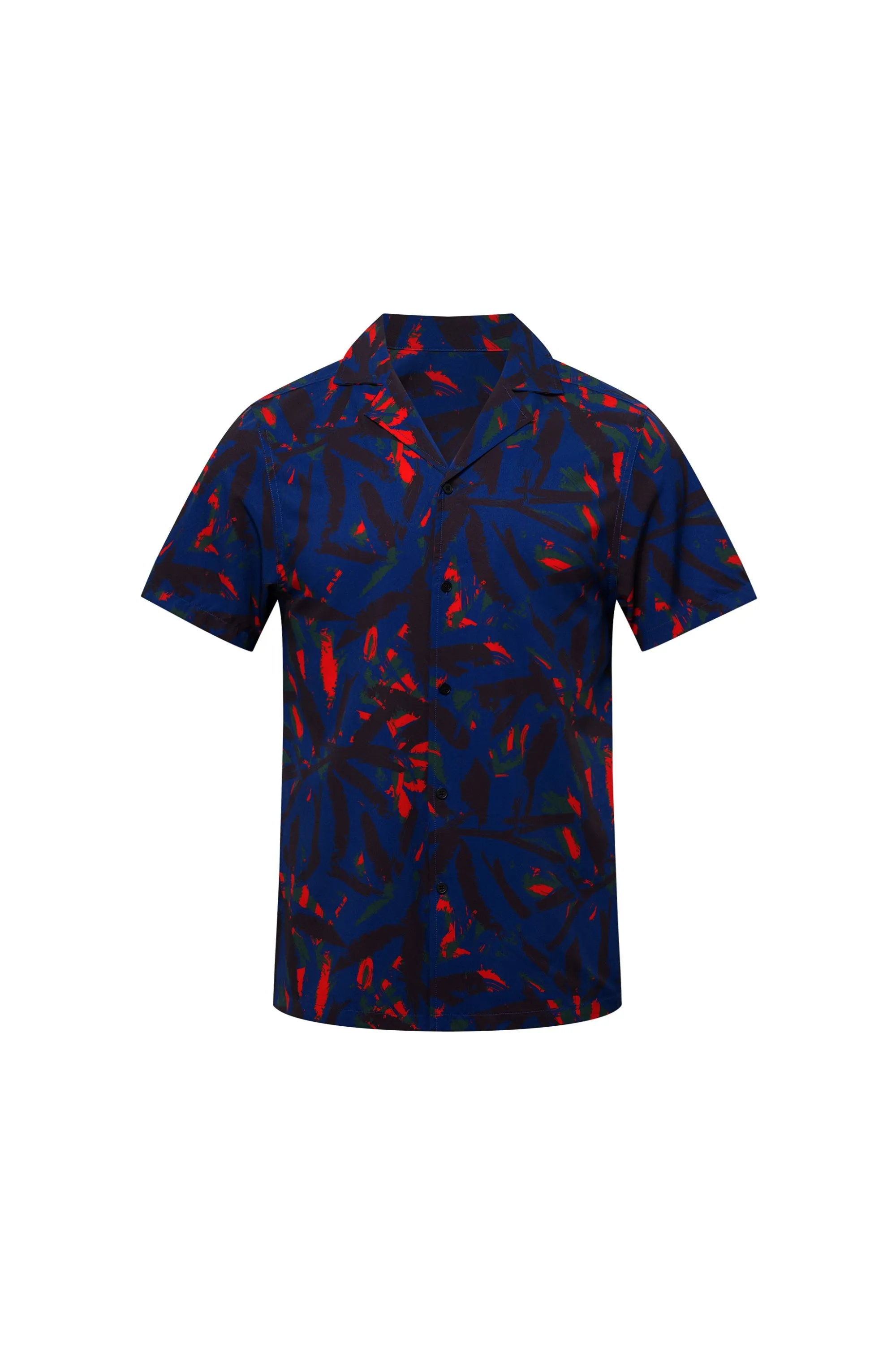 Saint Tropez Cabana Shirt Navy Palm sold by Playaluxe product image thumbnail 4