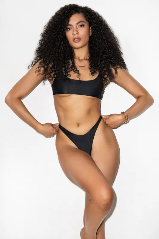 Black Seamless Bralette Bikini Set sold by Playaluxe