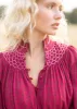 Colette Dress Pomegranate Gingham with Magenta Magic Hand Smocking sold by Smock London