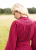Colette Dress Pomegranate Gingham with Magenta Magic Hand Smocking sold by Smock London