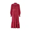 Colette Dress Pomegranate Gingham with Magenta Magic Hand Smocking sold by Smock London