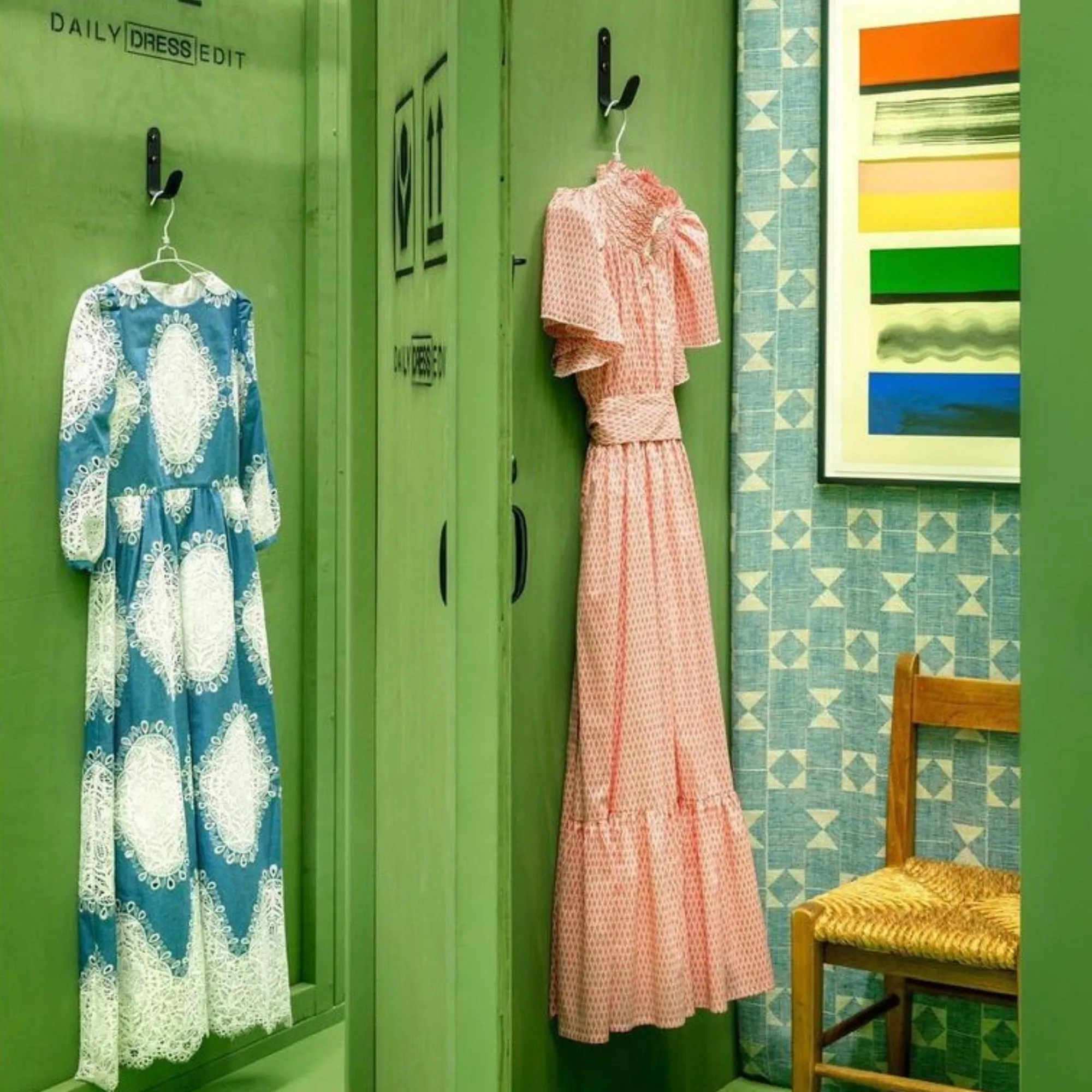 S/M Daily Dress Edit x Smock London Colette Dress Scarlet Trellis with Pearl Queen Hand Smocking sold by Smock London product image thumbnail 4