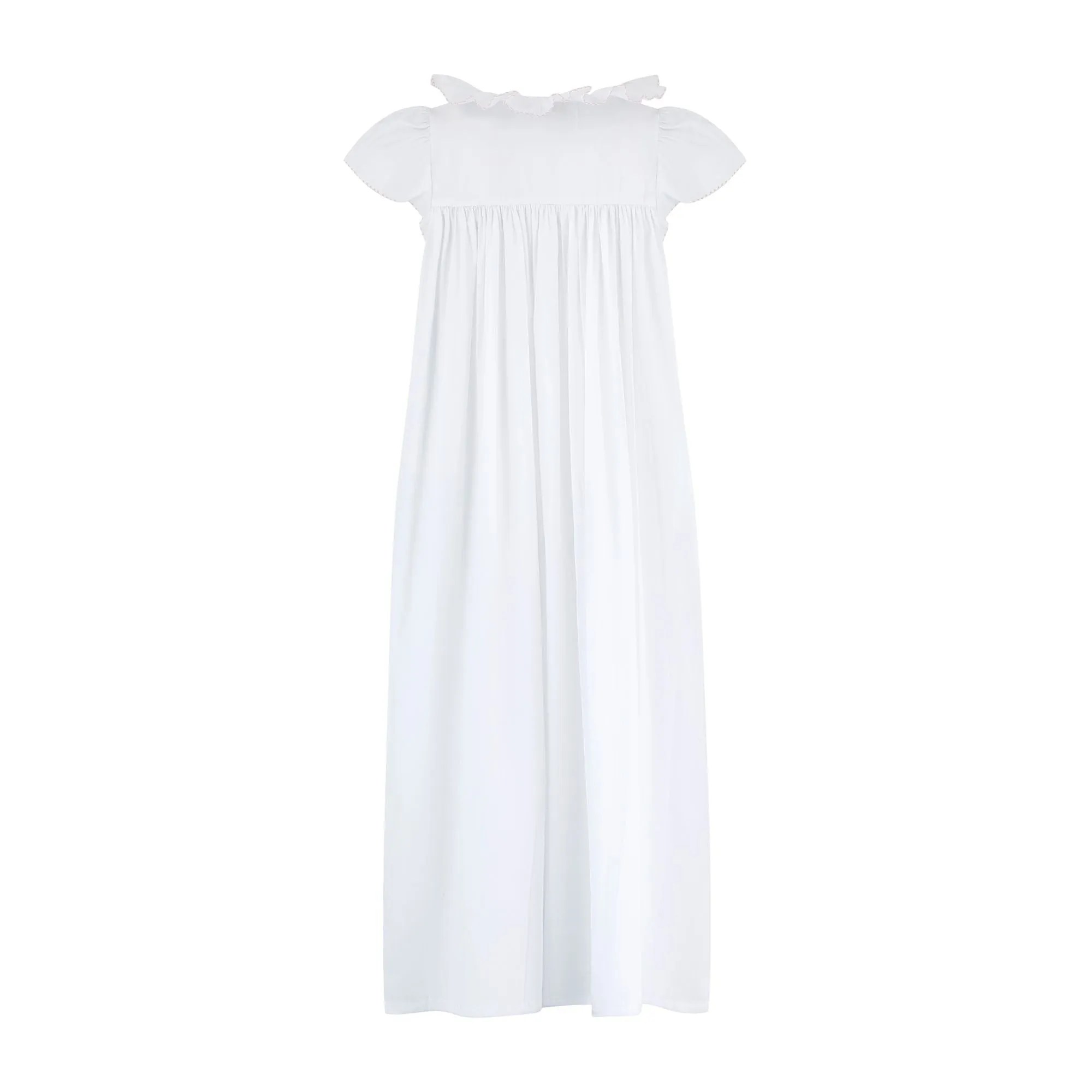 Memo Press x Smock London Women's Nightingale Dress Moonstone with Rose Garland Hand Smocking sold by Smock London product image thumbnail 5