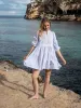Billie Holiday Dress Blue Squares with Absinth Hand Smocking sold by Smock London