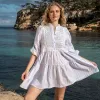 Billie Holiday Dress Blue Squares with Absinth Hand Smocking sold by Smock London