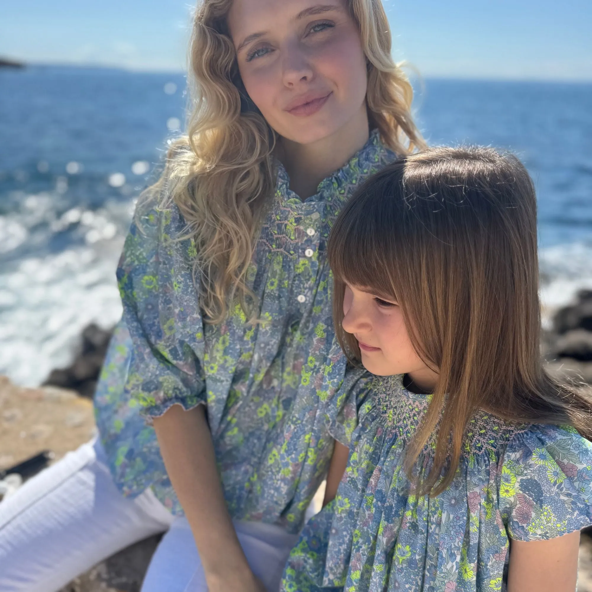 Cleopatra Blouse with Rhubarb and Custard Hand Smocking Made With Liberty Margaret Annie Neon Edition 22 sold by Smock London product image thumbnail 5