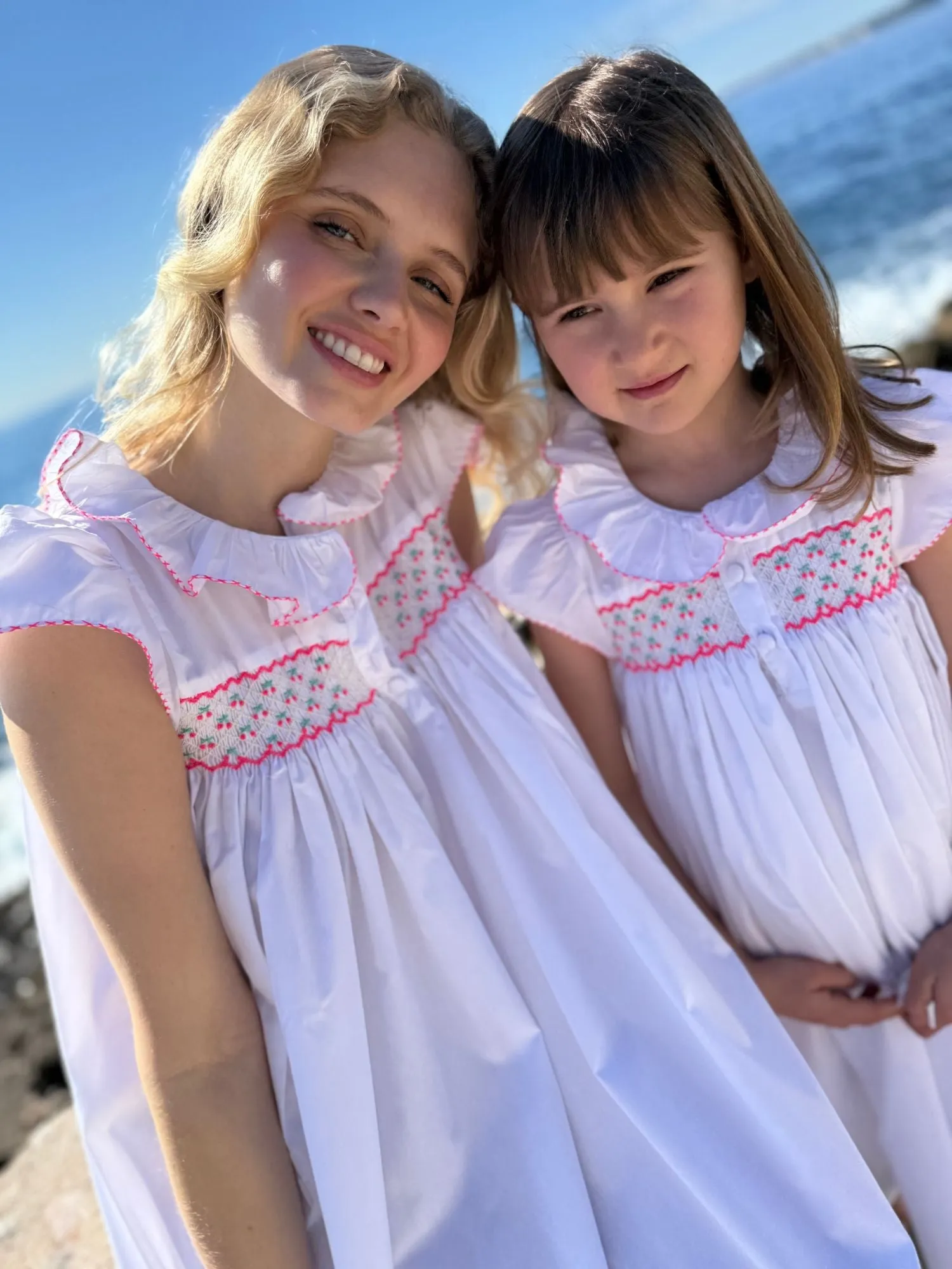 Nightingale Women's Dress with Cherry Pop Hand Smocking sold by Smock London product image thumbnail 4