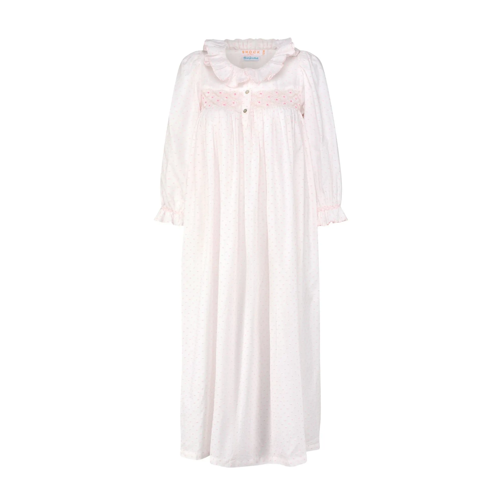 Nightingale Women's Dress Powder Puff Plumetti with Marshmallow Hand Smocking sold by Smock London product image thumbnail 2