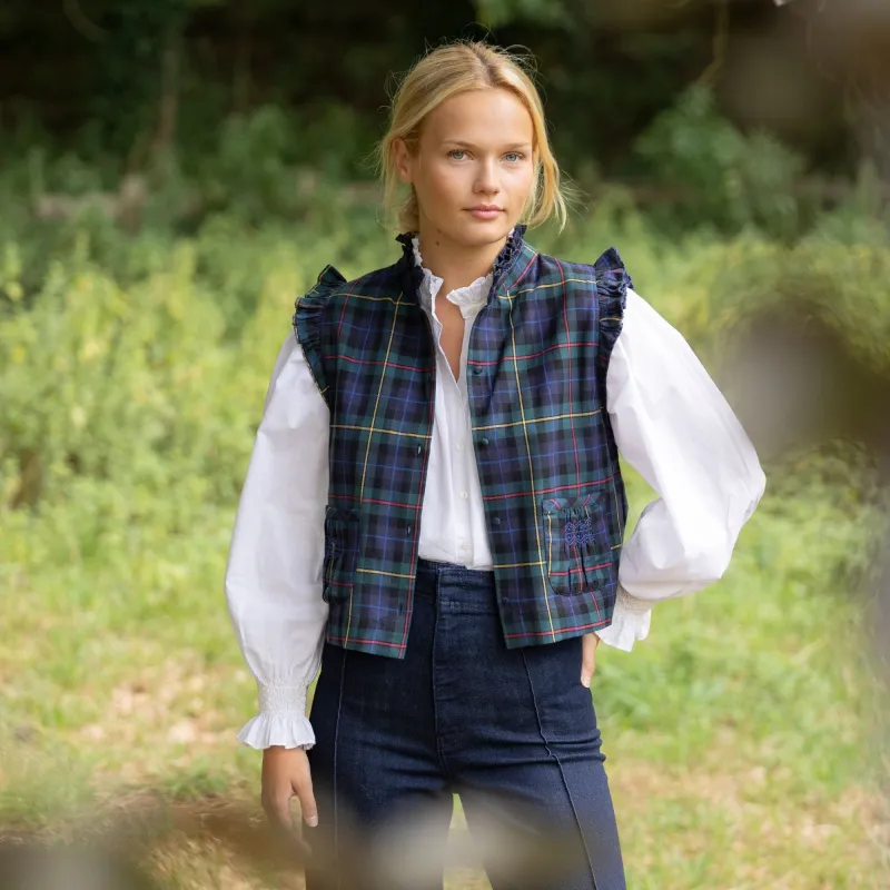 C J Walker Waistcoat Mclaren Tartan with Loch Ness Hand Smocking Edition 6 sold by Smock London