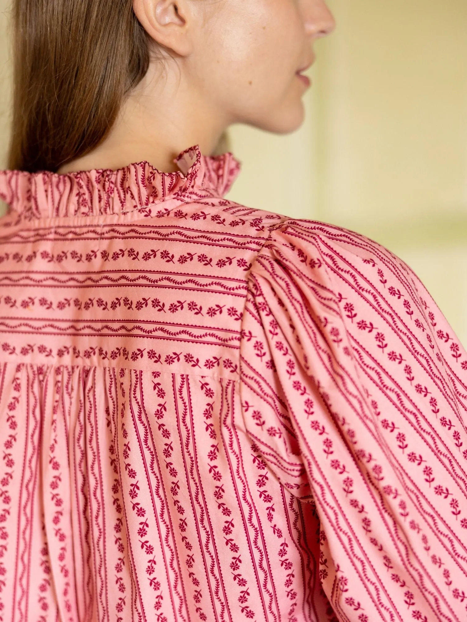 Shelley Blouse Mulberry Trellis with Ruby Two Shoes Hand Smocking Edition 16 sold by Smock London product image thumbnail 5