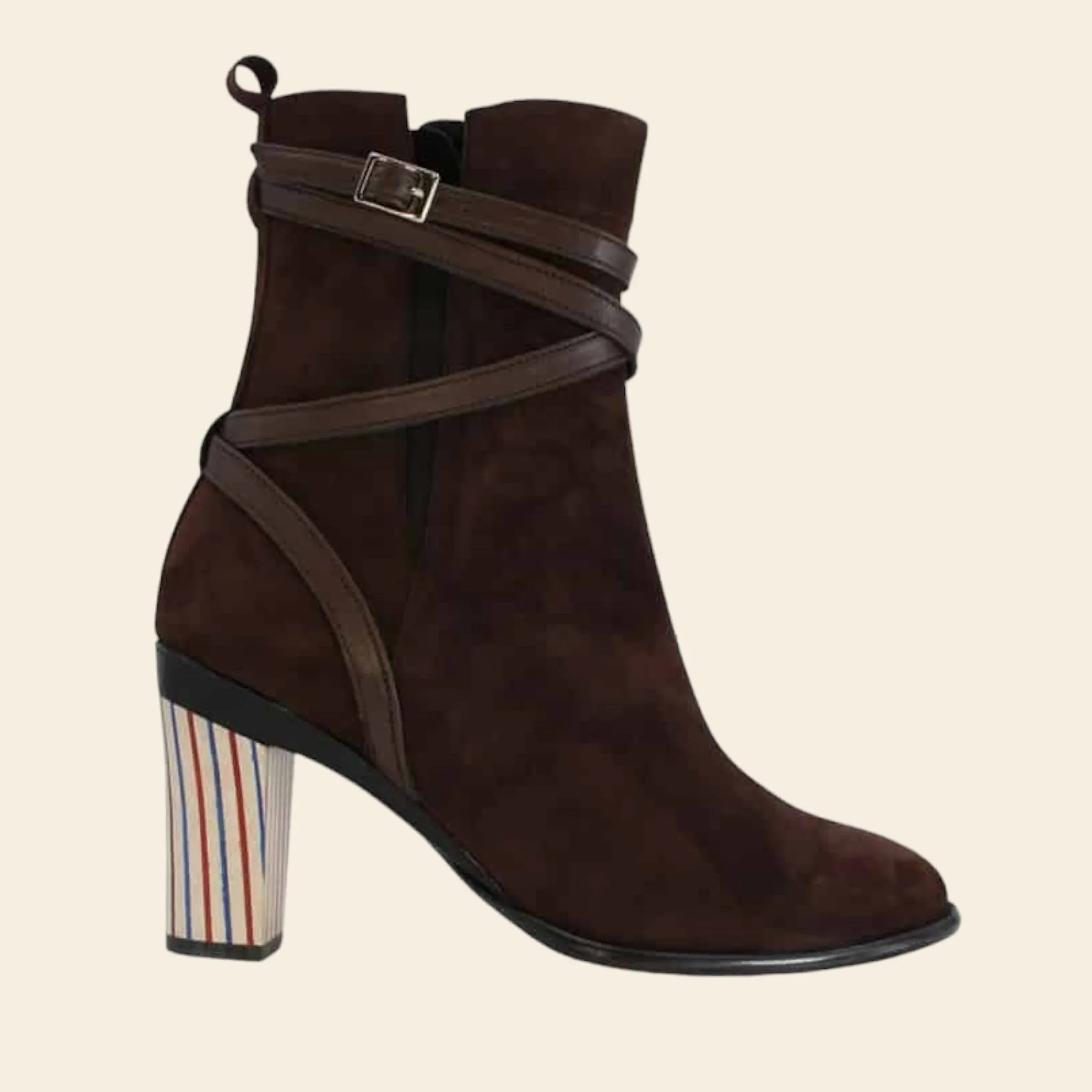 Virginia Brown Strappy Ankle Boot sold by Tanya Heath