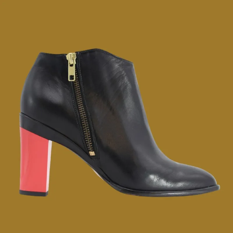 Portia Side Zip Ankle Booty for Interchangeable Heels made by Tanya Heath