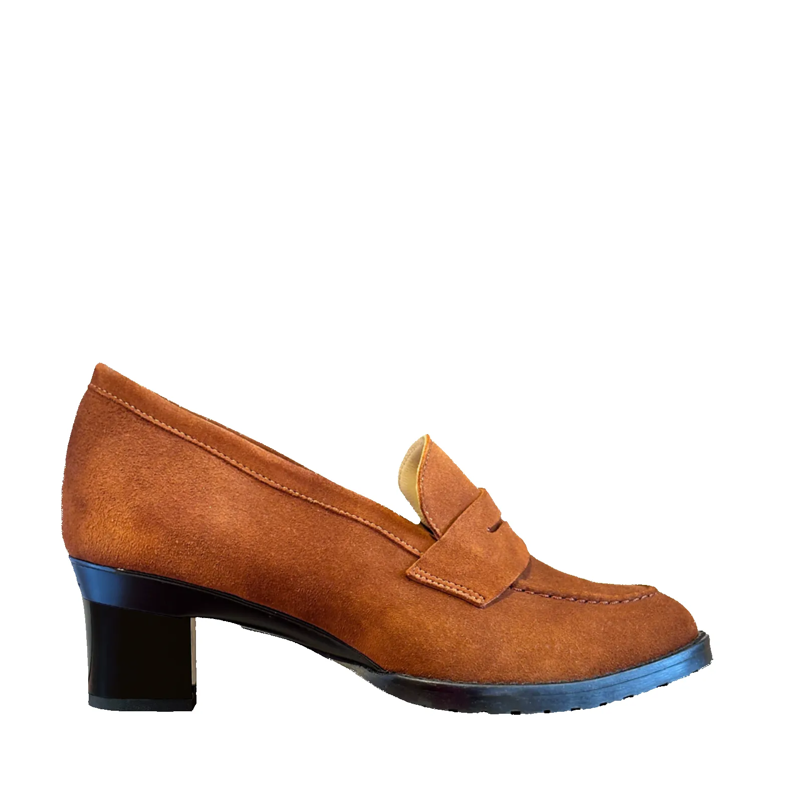 Emma Tobacco Loafer in Soft Nubuck for Removeable Heels sold by Tanya Heath product image thumbnail 4