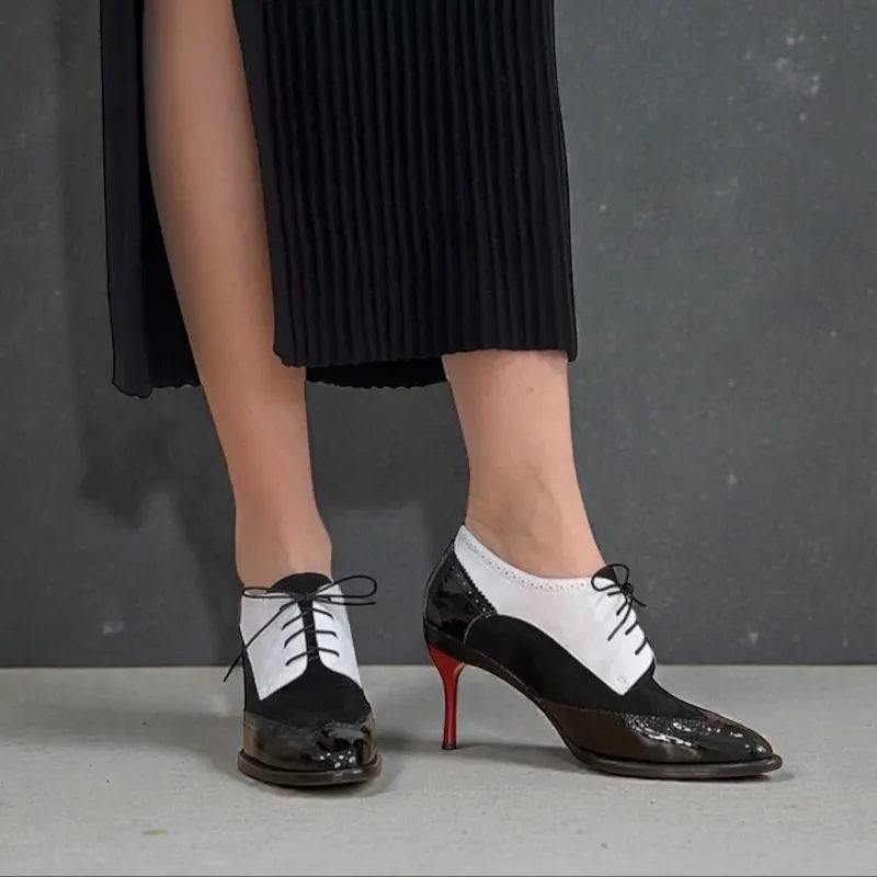 Miss Charlotte Oxford with Interchangeable Heels sold by Tanya Heath