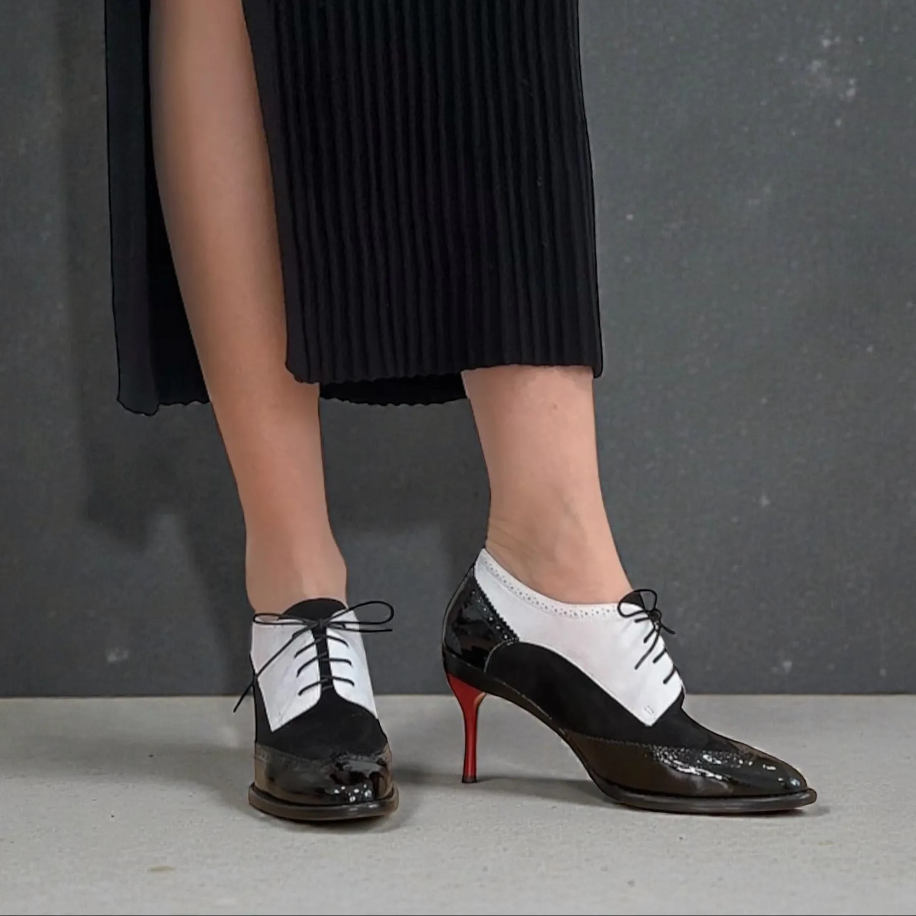 Miss Charlotte Oxford with Interchangeable Heels sold by Tanya Heath