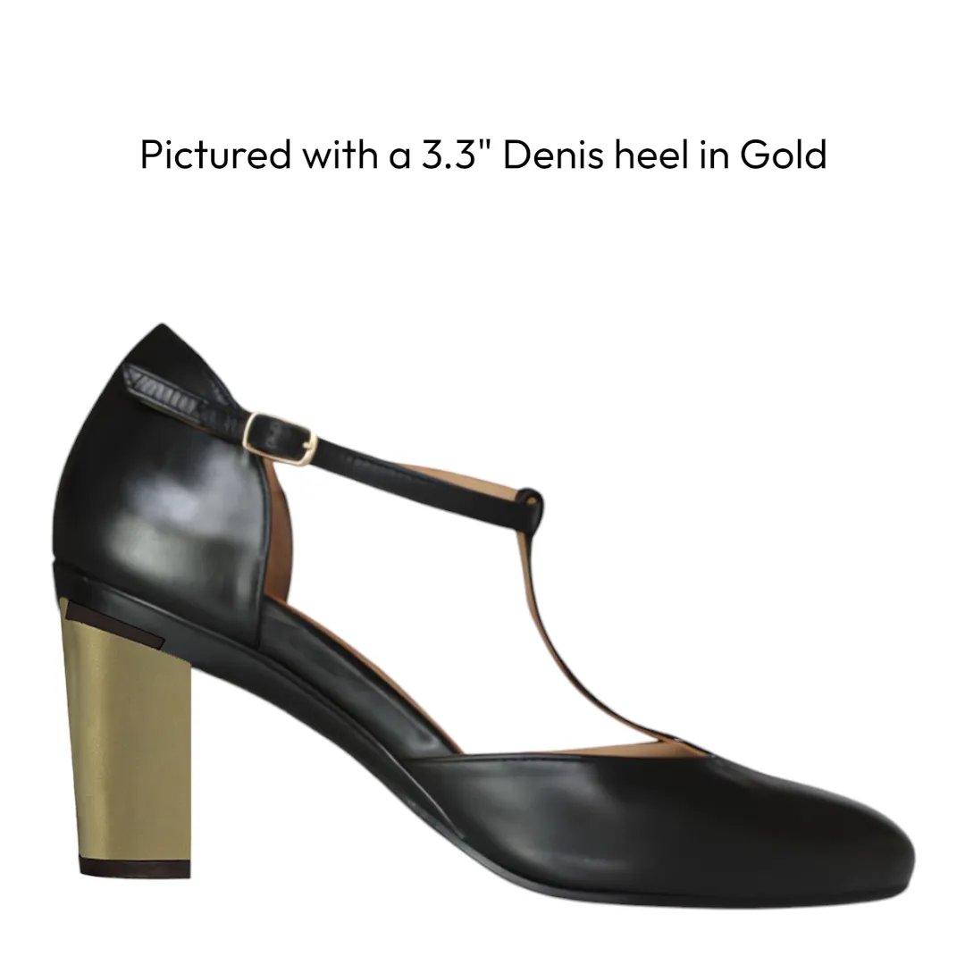 New: Marla Nude Patent T-Strap Pump & Removeable Heels sold by Tanya Heath product image thumbnail 5