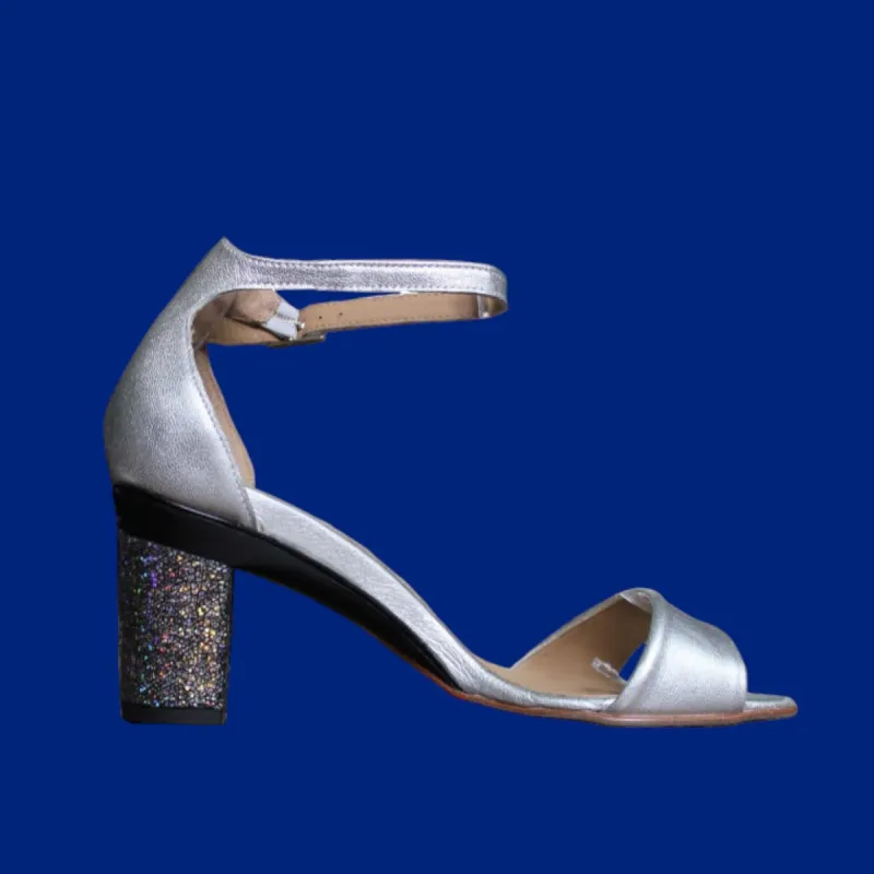Deyi Silver Metallic Sandal sold by Tanya Heath
