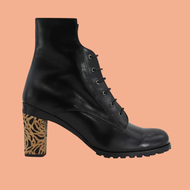Eugenie Combat Boot & Interchangeable Heels made by Tanya Heath
