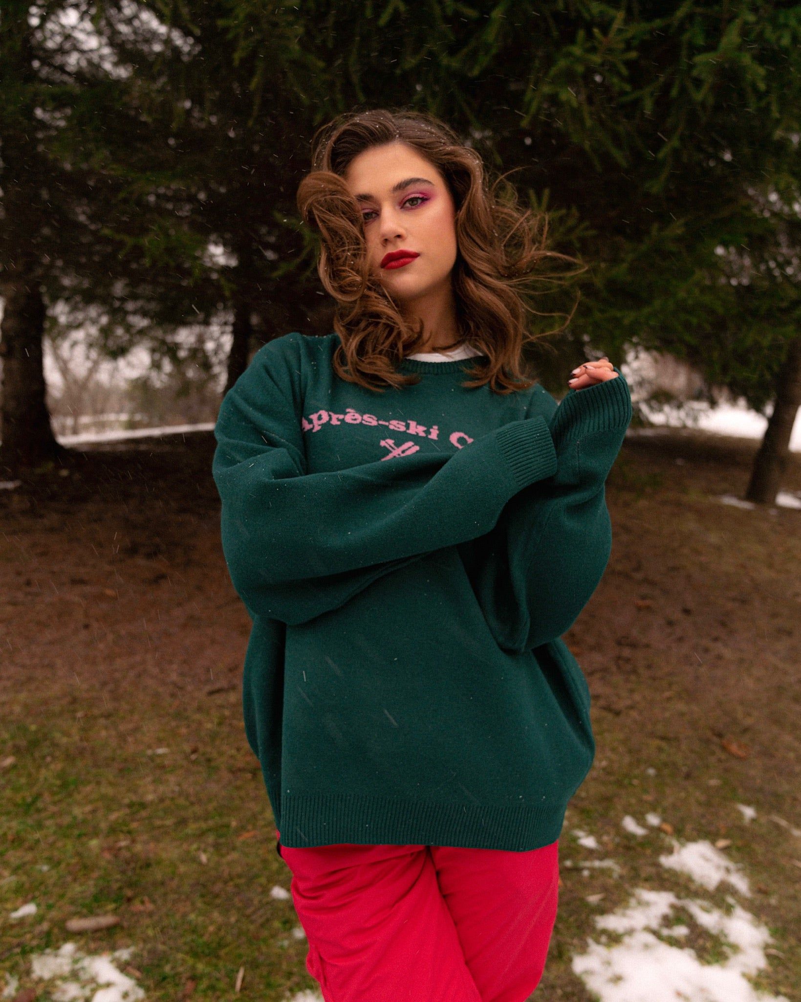 Après-Ski Club Sweater Pine sold by Girl Crush Gang product image thumbnail 5