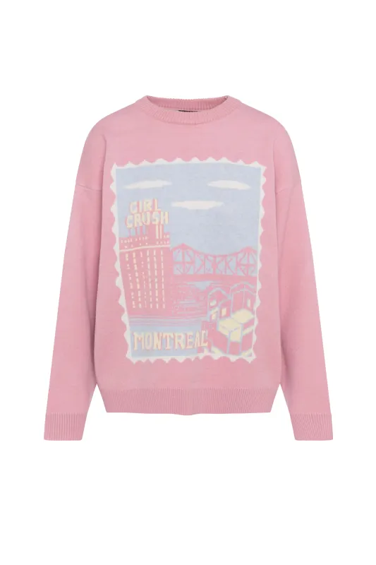 Souvenir Pull - Ville en rose sold by Girl Crush Gang