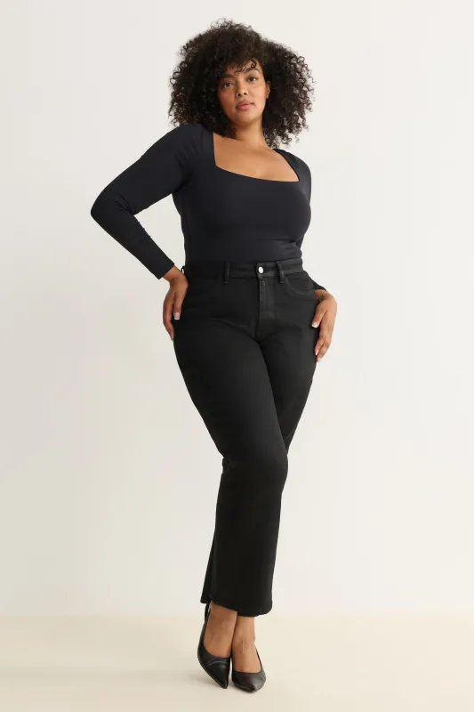 ASE PLUS STRETCH - STRAIGHT | NOIR WAX COATED sold by Warp + Weft