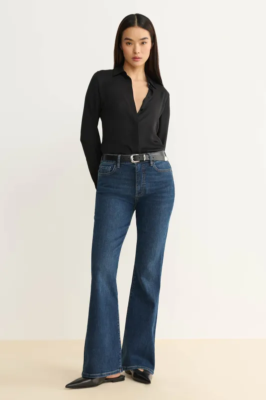NAO STRETCH - HIGH RISE BOOTCUT JEANS | PORTER sold by Warp + Weft