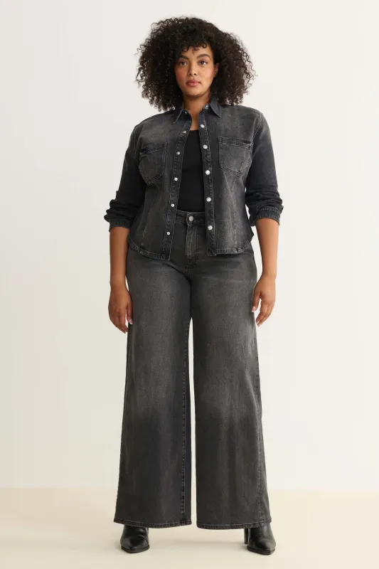 NCE PLUS - WIDE LEG JEANS | OVERCAST sold by Warp + Weft