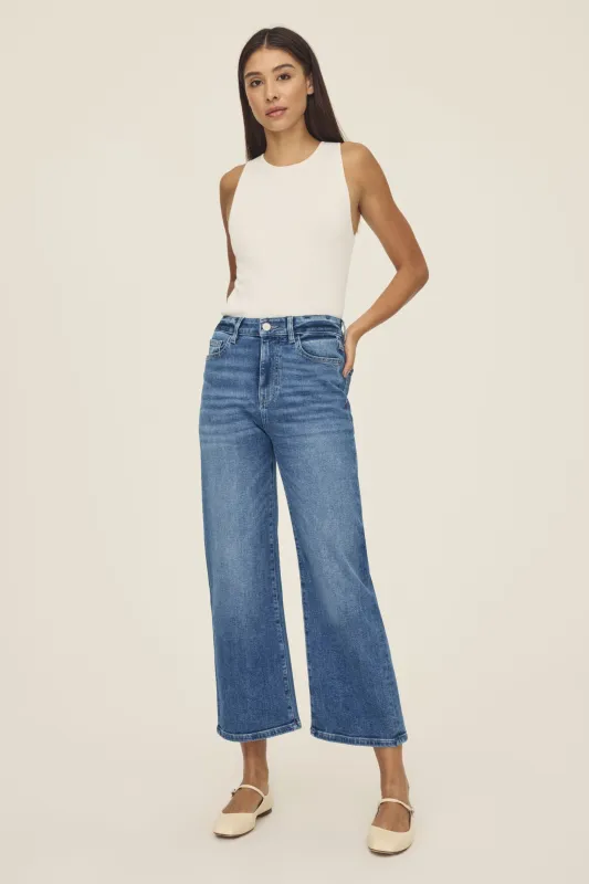 ICN - CROPPED WIDE LEG JEANS | CROSSROADS sold by Warp + Weft