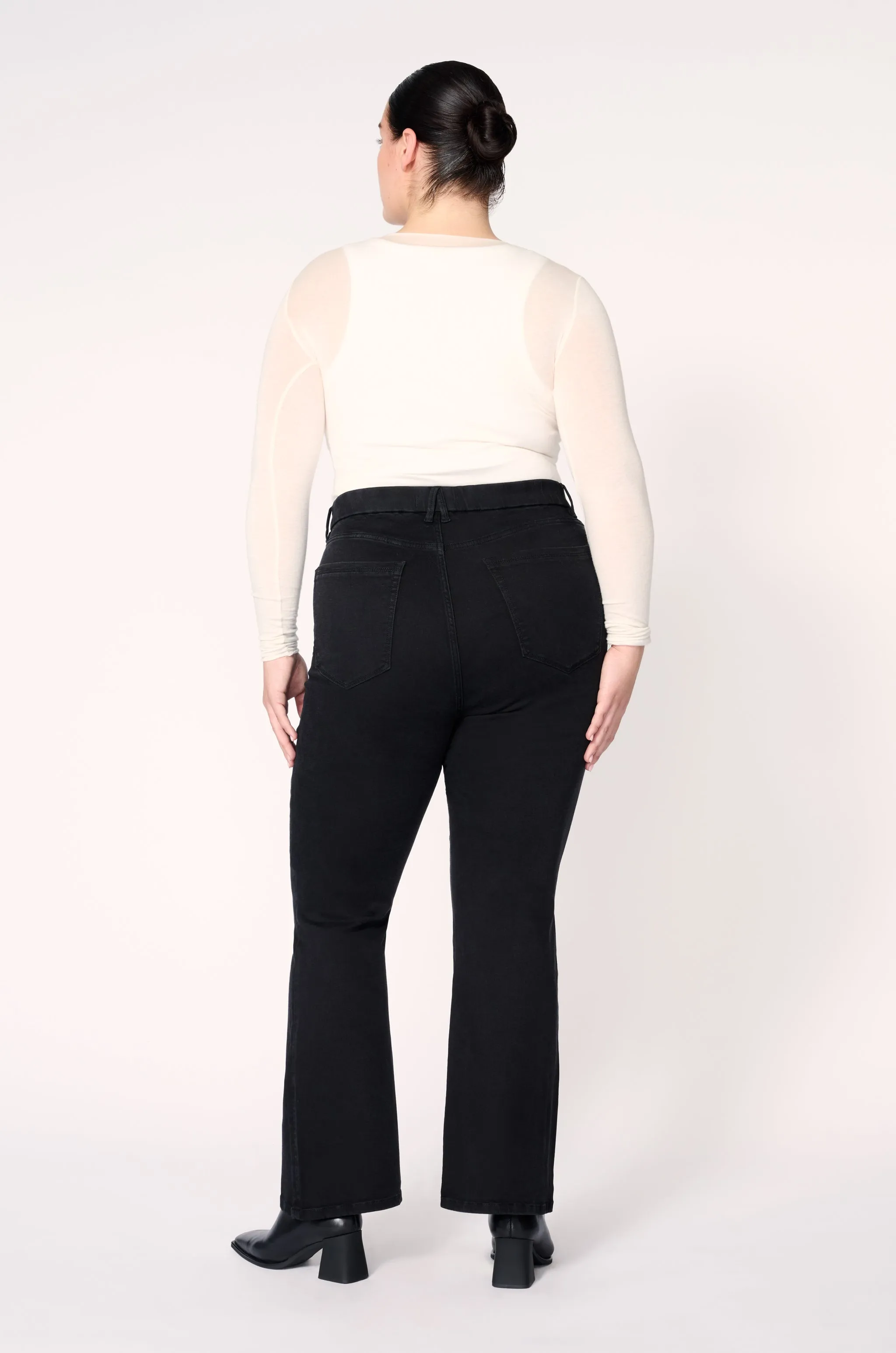 DXB PLUS PULL ON - FLARE | JET BLACK sold by Warp + Weft product image thumbnail 4