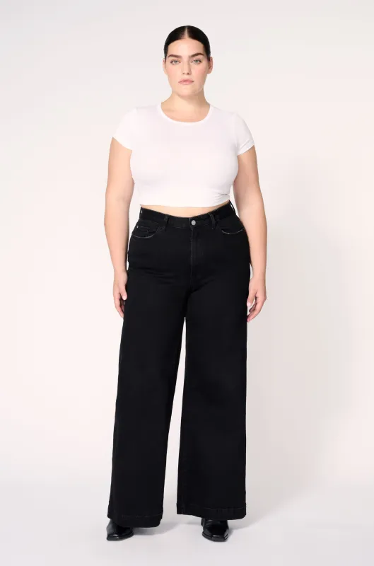 NCE PLUS - WIDE LEG JEANS | INKWELL sold by Warp + Weft