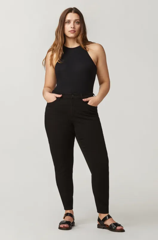 JFK PLUS - SKINNY JEANS | JET BLACK sold by Warp + Weft