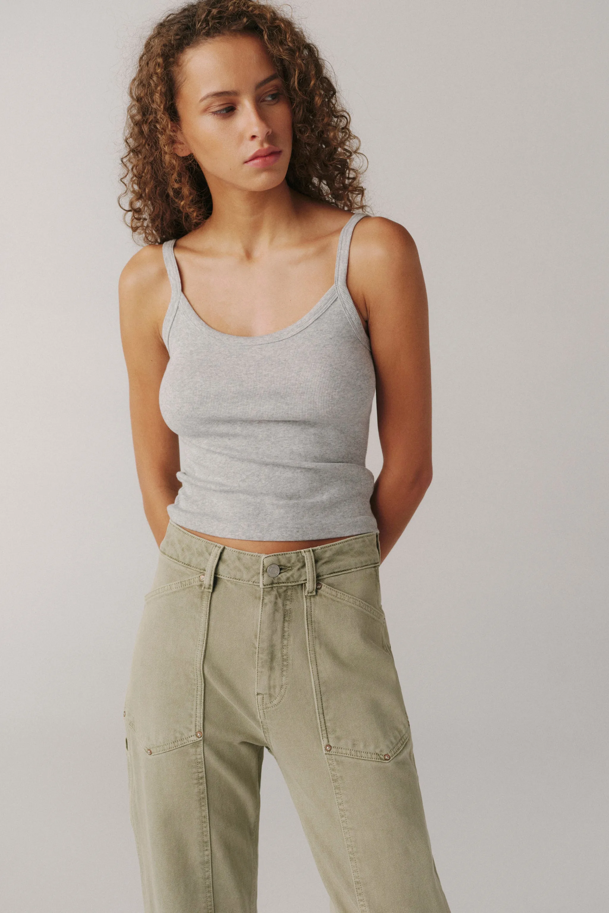 SAT - 90'S UTILITY STRAIGHT JEANS | LAUREL GREEN sold by Warp + Weft product image thumbnail 4